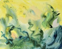 Richard Tosczak and Angela Renzi "la mer allee avec le soleil" 2023 acrylic on canvas 31.50 x 39.375 inches | 2700 CAD *SOLD*