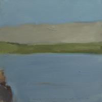 Edward Epp, Shore - Malahat, 08.10.13, oil on canvas, 16 x 16"
