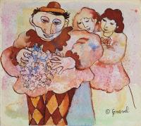 Francine Gravel, Happy Birthday, watercolour, 4.25 x 5.75