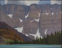 Mitchell Fenton " Cerulean Lake" oil on panel 8 x 10"