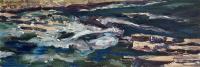 Arlene Wasylynchuk "Spring Along the Bighorn I", 1999, oil on panel, 9 x 24"
