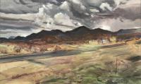 Jim Davies "Velvet Mountains" 2020 oil on canvas 24 x 40" 