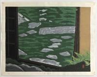 Masao Maeda (1904-1974) "Stone Garden of Katsura Detached Villa" 1970 woodblock print edition 1/50 17.9 x 22.8 inches *NEW*