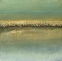 Pamela Thurston "Borderland" 2021 oil on canvas 16 x 16" *NEW*