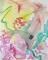 Richard Tosczak and Angela Renzi "La ninfa Aretusa e il suo riposa rosa / The nymph Arethusa and her pink rest", 2023 acrylic on canvas 39.375 x 31.50 inches | 2700 CAD *SOLD*