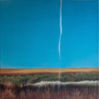 Pamela Thurston "Skyline" oil on canvas 24 x 24"
